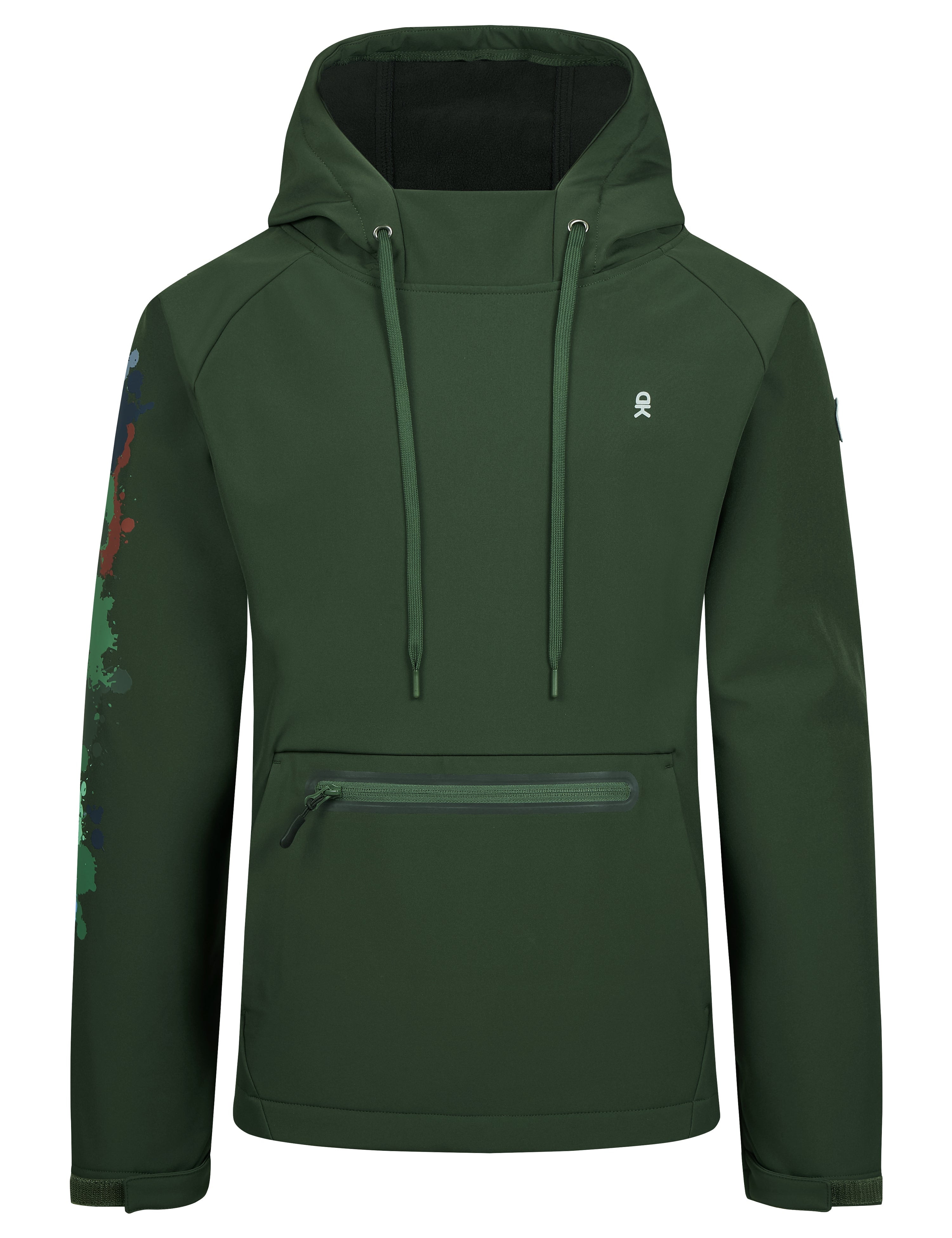 Little Donkey Andy Mens Fleece Hoodies Water Repellent, Thermal Insulation Pullover Hooded Sweatshirt UPF50+ (Dark Green S)