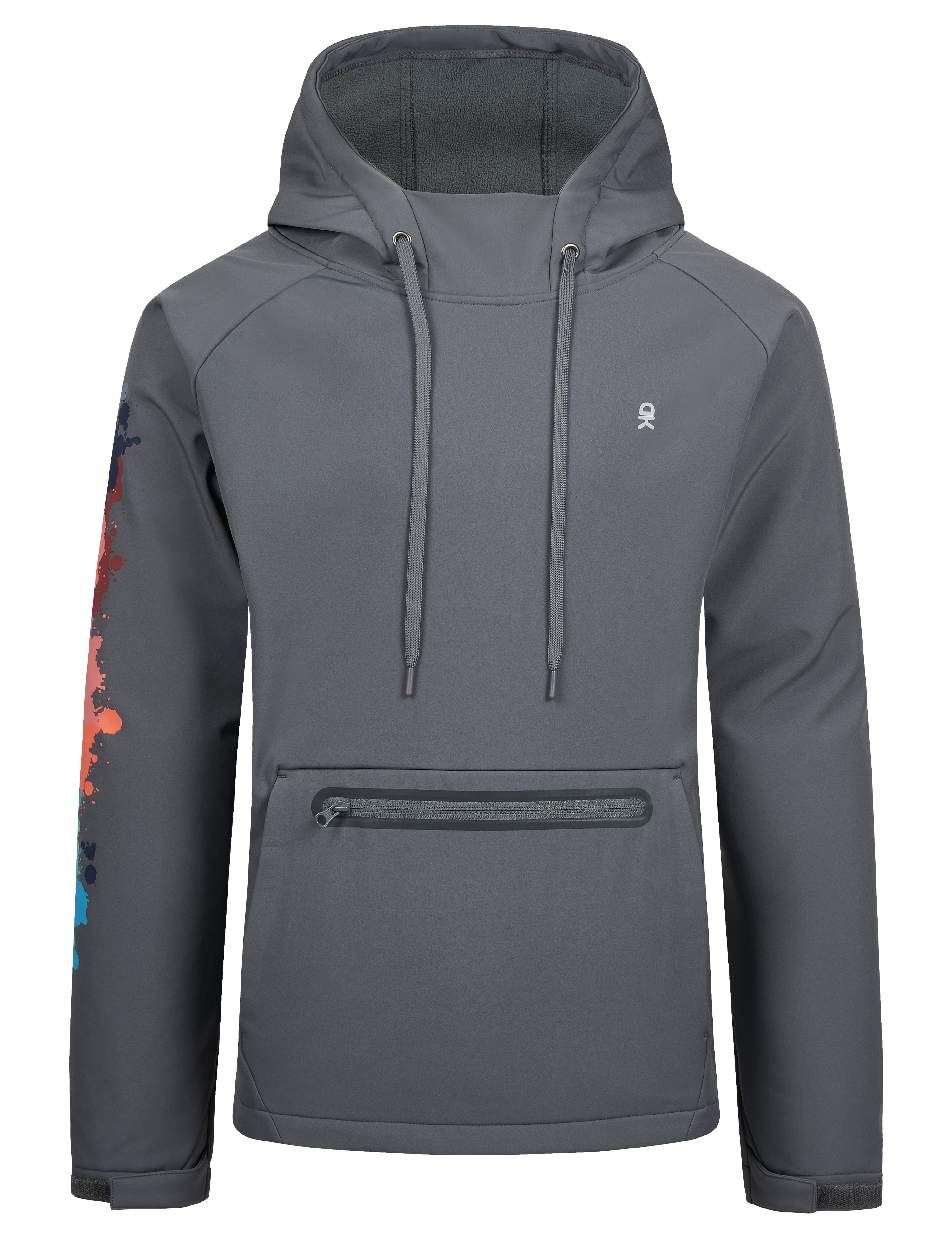 Little Donkey Andy Mens Fleece Hoodies Water Repellent, Thermal Insulation Pullover Hooded Sweatshirt UPF50+ (Iron Grey XL)