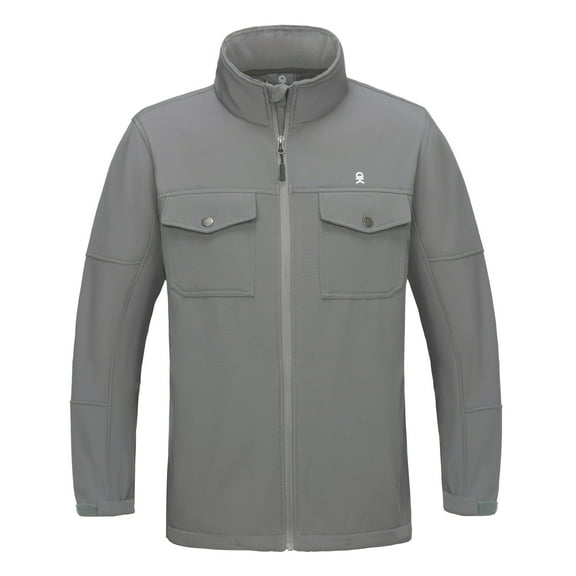 Little Donkey Andy Mens Lightweight Softshell Jacket Zip Up Fleece Lined Jacket Water Resistant Winter Coat Outdoor Hiking Windbreaker Jackets Iron Grey M