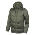 thumbnail image 1 of Little Donkey Andy Mens Lightweight Warm Puffer Jacket Windproof Winter Coat with Removable Hood Hiking Travel Ski Army Green 3XL, 1 of 7