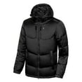 thumbnail image 1 of Little Donkey Andy Mens Lightweight Warm Puffer Jacket Windproof Winter Coat with Removable Hood Hiking Travel Ski Black S, 1 of 7