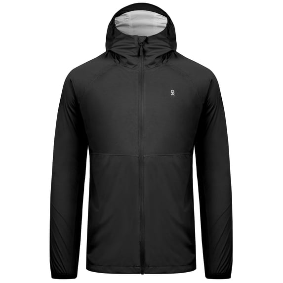 Little Donkey Andy Mens Ultra Light Rain Jacket, Waterproof Stretch Mens Raincoat with Hood for Hiking, Fishing (Black S)