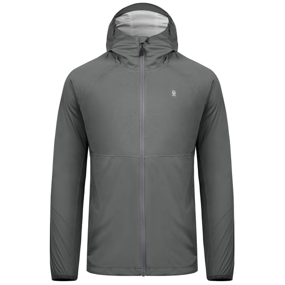 Little Donkey Andy Mens Ultra Light Rain Jacket, Waterproof Stretch Mens Raincoat with Hood for Hiking, Fishing (Iron gray XXL)