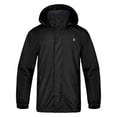 thumbnail image 1 of Little Donkey Andy Mens Waterproof Rain Jacket with Hood, Durable UV Protection Raincoat Breathable for Outdoor Hiking (Black S), 1 of 6
