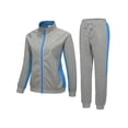 thumbnail image 1 of Little Donkey Andy Women's 2 Piece Full Zip Tracksuit Set, 4 Way Stretch Breathable Jogger Outfit with Zipper Pockets, for Gym Running Casual Wear, Light Grey M, 1 of 7