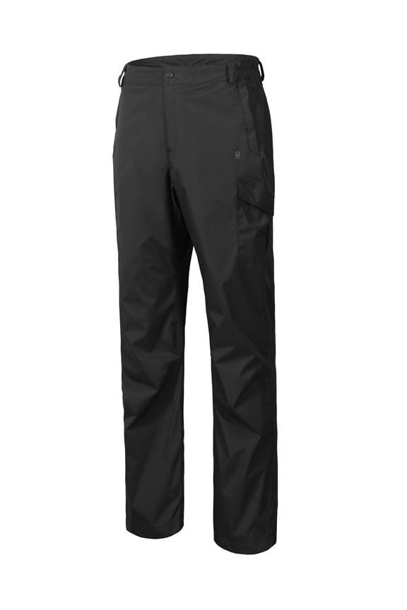 Rain Pants for Men Lightweight Waterproof Outdoor Pants Black Size L