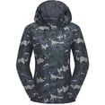 thumbnail image 1 of Little Donkey Andy Waterproof Rain Jacket for Women, UV Protection Lightweight Hooded Raincoat for Hiking, Travel (Black Grey Camouflage S), 1 of 4