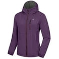 thumbnail image 1 of Little Donkey Andy Windbreaker for Women, Breathable Water Resistant Light Jacket with Hooded dark purple M, 1 of 7