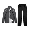 thumbnail image 1 of Little Donkey Andy Women Lightweight Running Jacket 2 Pieces Set, Full Zip Track Sports Suits for Cycling, UV Protection (Gray XS), 1 of 7