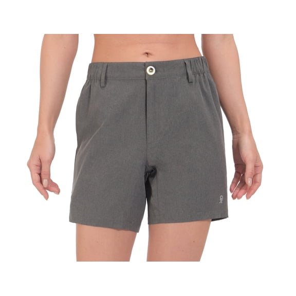 Little Donkey Andy Women's 6 Inch Quick Dry Lightweight Shorts Stretch Golf Hiking Travel Carbon Heather XS