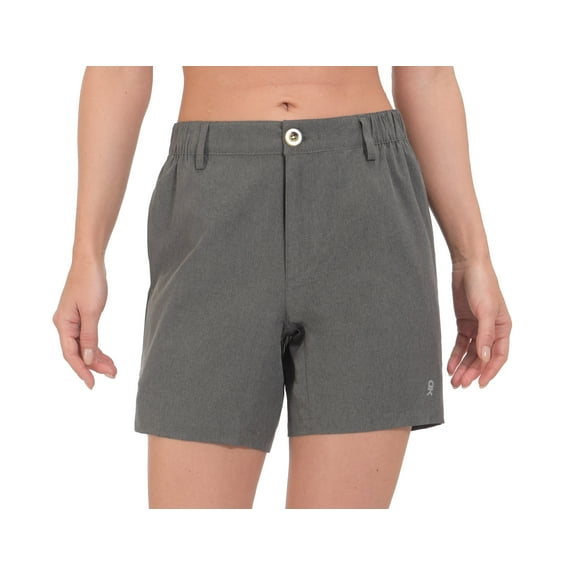 Little Donkey Andy Women's 60 Inch Quick Dry Lightweight Shorts Stretch Golf Hiking Travel Carbon Heather XL