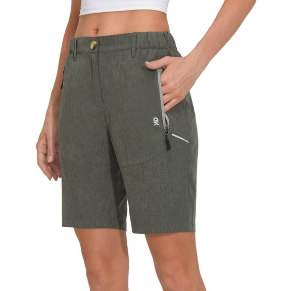 Little Donkey Andy Women's 9 Inches Shorts for Hiking Golf Travel Lightweight Quick Dry Carbon Heather M