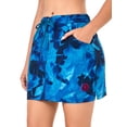 thumbnail image 1 of Little Donkey Andy Women's Athletic Golf Tennis Skort 16 Inches Build-in Shorts Sports Skirt with Pockets Blue Floral M, 1 of 7