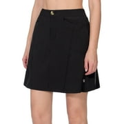 Little Donkey Andy Womens Athletic Skort Skirts UPF 50+ Quick Dry Golf Tennis Causal Skirt with Pockets Black L