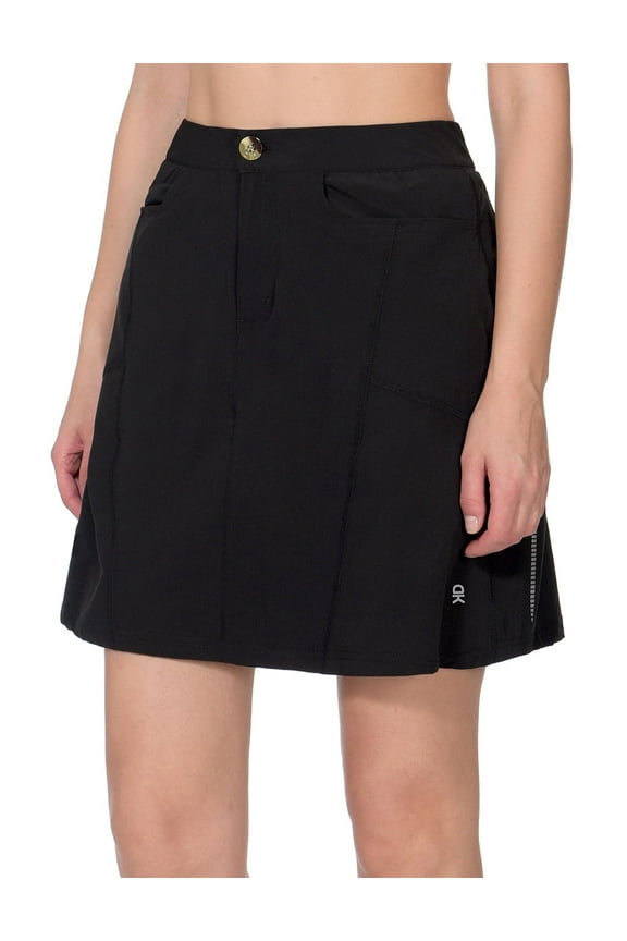 Women's Athletic Skort Skirts UPF 50+ Quick Dry Golf Tennis Causal Skirt with Pockets Black M