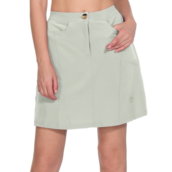 Little Donkey Andy Women's Athletic Skort Skirts UPF 50+ Quick Dry Golf Tennis Causal Skirt with Pockets Light Gray S