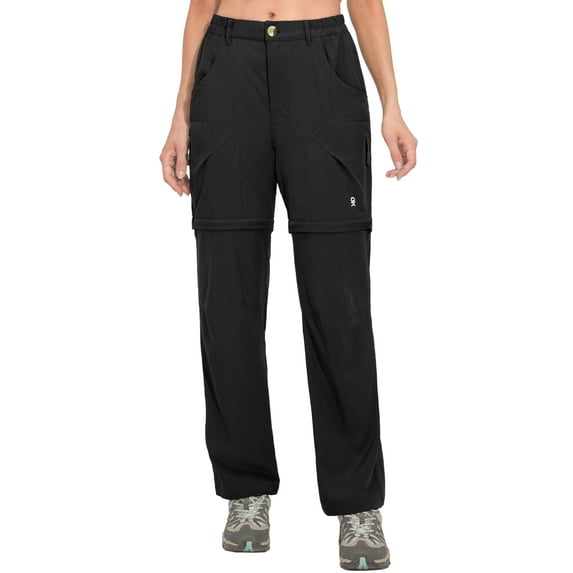 Little Donkey Andy Women's Quick Dry Convertible Zip Off Pants Lightweight Hiking Travel Camping Black M
