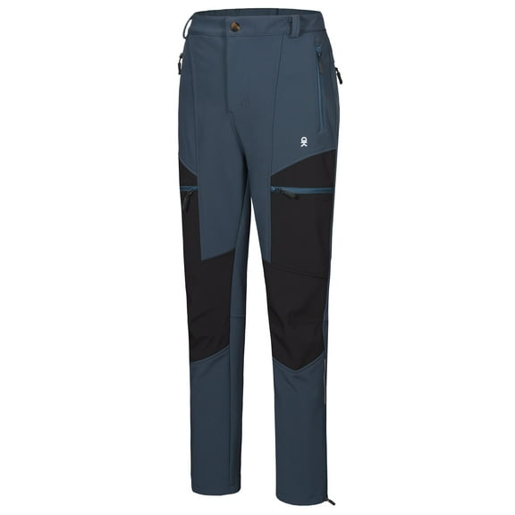 Little Donkey Andy Women's Fleece Lined Hiking Ski Snow Pants, Winter Windproof Softshell Pants, Warm and Water Repellent Deep Blue XS