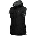 thumbnail image 1 of Little Donkey Andy Women's Fleece Puffy Vest Warm Sleeveless Puffer Jacket with Removable Hood for Golfing Hiking Black M, 1 of 7