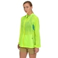 thumbnail image 1 of Little Donkey Andy Women's Full Zip Sun Protection Hoodie Jacket Long Sleeve Shirt Running Hiking Golf Water Repellent UPF50 Fluorescent Yellow X-Large, 1 of 7