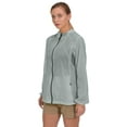 thumbnail image 1 of Little Donkey Andy Women's Full Zip Sun Protection Hoodie Jacket Long Sleeve Shirt Running Hiking Golf Water Repellent UPF50 Gray X-Small, 1 of 7