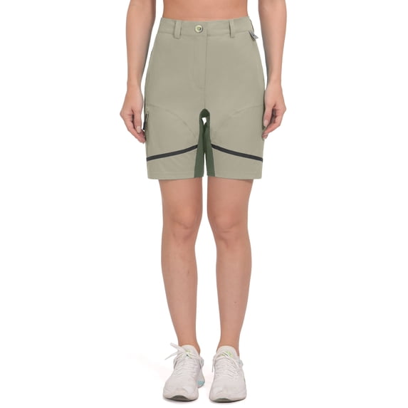 Little Donkey Andy Women's Hiking Shorts Quick Dry Stretch Athletic Shorts Lightweight for Golf Travel Khaki S
