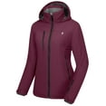thumbnail image 1 of Little Donkey Andy Women's Insulated Jacket with Hood, Windproof Winter Ski Hiking Jacket, Lightweight and Water-Resistant (Rumba Red M), 1 of 7