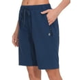 thumbnail image 1 of Little Donkey Andy Women's Lightweight Breathable Hiking Shorts, Quick-Dry Golf Shorts with Zipper Pockets, Air-Holes Tech Dark Blue Heather M, 1 of 7