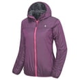 thumbnail image 1 of Little Donkey Andy Women's Lightweight Packable Puffer Jacket Insulated Winter Coat Water Resistant Hooded Outdoor Windbreaker for Hiking Traveling Camping, Type B Insulation Purple XS, 1 of 7