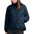 thumbnail image 1 of Little Donkey Andy Women's Lightweight Puffer Jacket with Recycled Insulation, Button Down Quilted Coats (Navy Blue L), 1 of 7