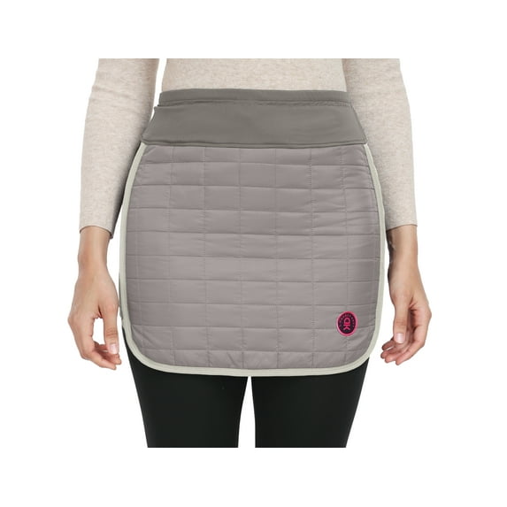 Little Donkey Andy Women's Lightweight Puffer Sport Skorts Warm Quilted Skirt Outdoors Hiking Running Light Grey 2XL