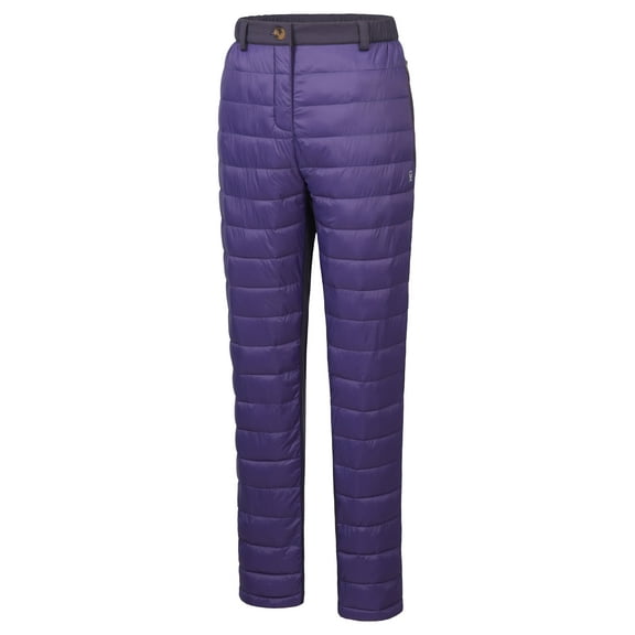 Little Donkey Andy Women's Lightweight Puffy Pants Puffer Quilted Ski Insulation Pants for Winter Snow Dark Purple XL