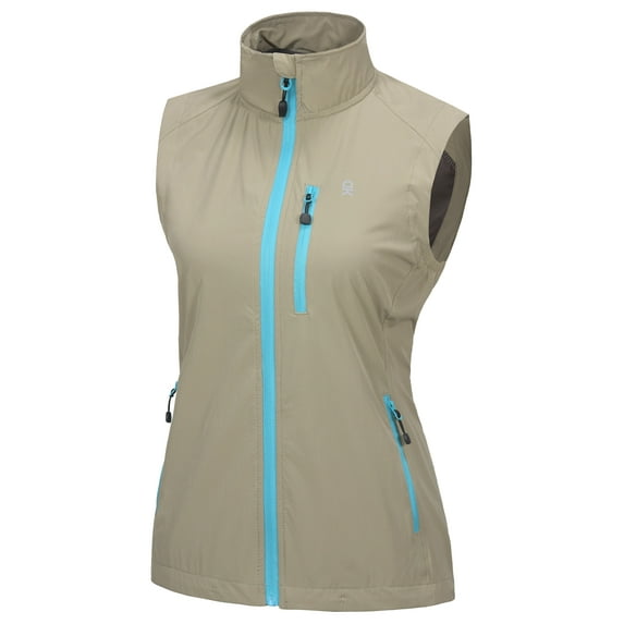 Little Donkey Andy Women's Lightweight Quick Dry Vest Summer Windproof Sleeveless Elastic Jacket for Golfing Cycling Running Size XL