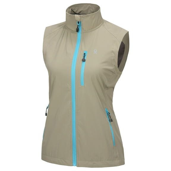 Little Donkey Andy Women's Lightweight Quick Dry Vest Summer Windproof Sleeveless Elastic Jacket for Golfing Cycling Running Size XL