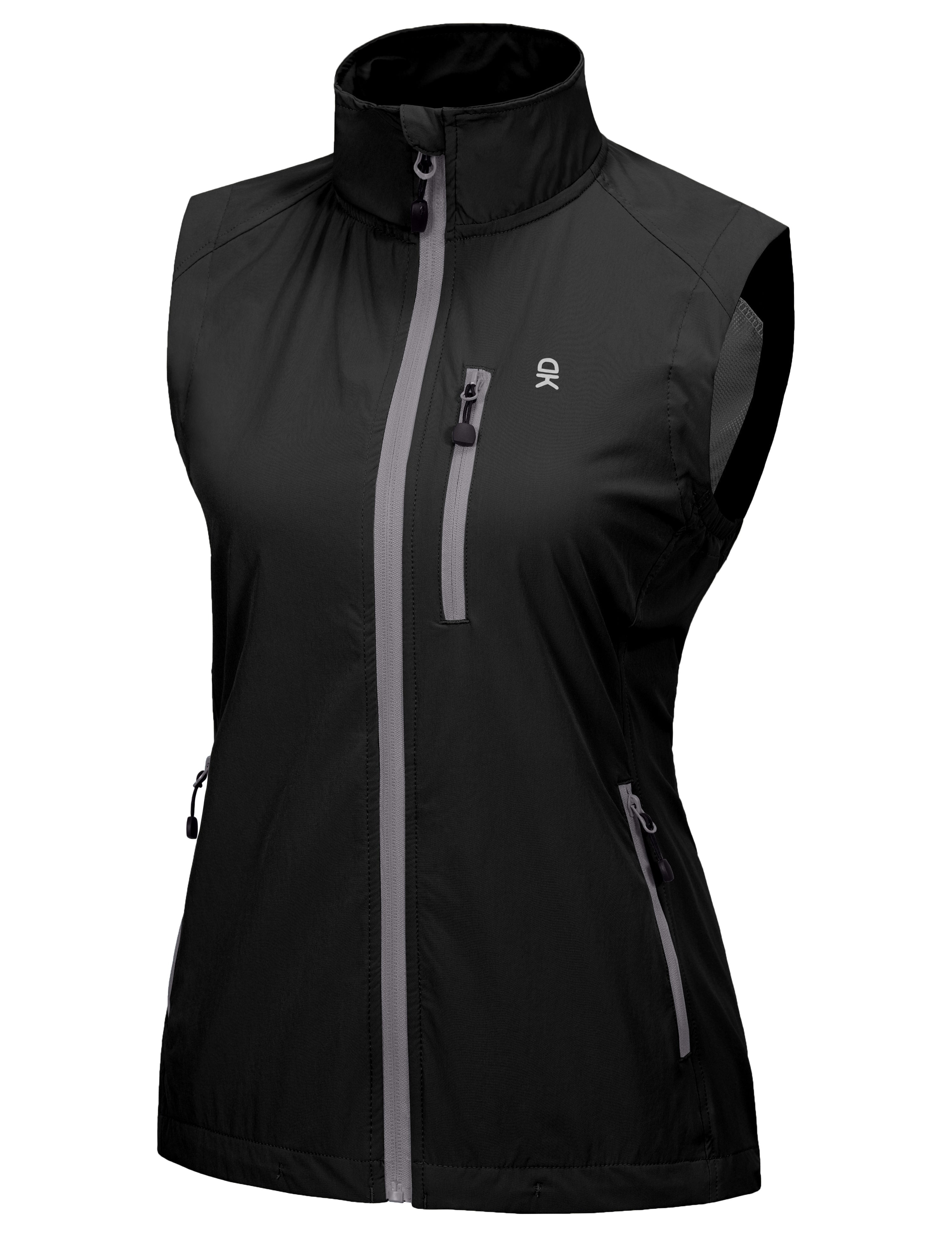 Little Donkey Andy Women's Lightweight Quick Dry Vest Summer Windproof Sleeveless Elastic Jacket for Golfing Cycling Running Size XXXL