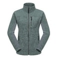 thumbnail image 1 of Little Donkey Andy Women's Lightweight Recycled Polar Fleece Hiking Jacket Full Zip Thermal Ski Jacket Outerwear Dark Green Heather S, 1 of 7