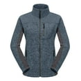 thumbnail image 1 of Little Donkey Andy Women's Lightweight Recycled Polar Fleece Hiking Jacket Full Zip Thermal Ski Travel Outerwear Stormy Weather Heather XS, 1 of 7