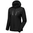 thumbnail image 1 of Little Donkey Andy Women's Lightweight Softshell Jacket with Detachable Sleeves and Hood, Windbreaker for Hiking Golf Black X-Small, 1 of 7
