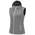 thumbnail image 1 of Little Donkey Andy Women's Lightweight Softshell Vest, Hooded Windproof Sleeveless Jacket for Golf Travel Hiking Running Gray XXL, 1 of 7