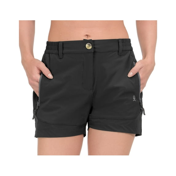 Little Donkey Andy Women's Lightweight Stretch Quick Dry Shorts for Running Hiking Golf Black M