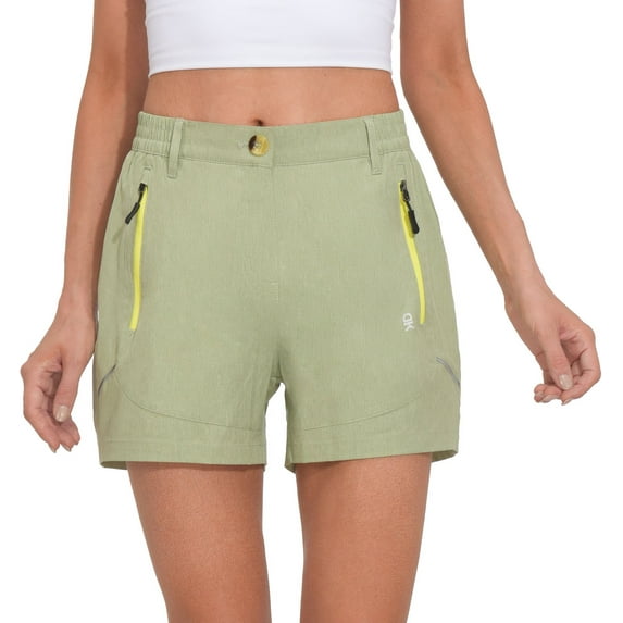 Little Donkey Andy Women's Lightweight Stretch Quick Dry Shorts for Travel Hiking Golf Celadon Heather L