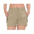 thumbnail image 1 of Little Donkey Andy Women's Lightweight Stretch Quick Dry Shorts for Travel Hiking Golf Khaki Heather L, 1 of 7