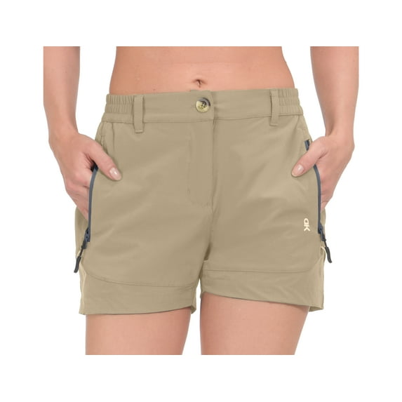 Little Donkey Andy Women's Lightweight Stretch Quick Dry Shorts for Travel Hiking Golf Khaki Heather S