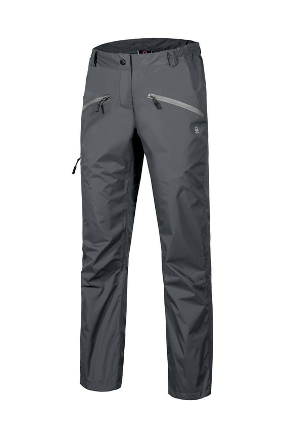 Women's Lightweight Waterproof Rain Pants Breathable Hiking Pants for Outdoor Fishing Gray M