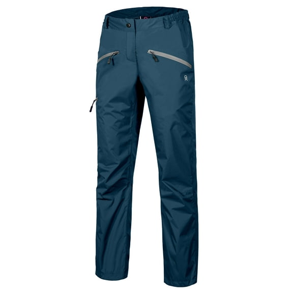 Little Donkey Andy Women's Lightweight Waterproof Rain Pants Breathable Hiking Pants for Outdoor Fishing Mosaic Blue M
