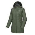 thumbnail image 1 of Little Donkey Andy Women’s Long Hooded Waterproof Rain Jacket Lightweight Outdoor Rain Coat Shell for Hiking, Travel Army Green M, 1 of 6