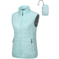 thumbnail image 1 of Little Donkey Andy Women's Packable Lightweight Puffer Vest with Recycled Insulation for Running Hiking Blue Glow L, 1 of 7