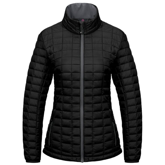 Little Donkey Andy Women's Puffer Jacket, Lightweight Warm Hiking Jacket with Post-Consumer Synthetic Insulation Black S