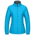 thumbnail image 1 of Little Donkey Andy Women's Puffer Jacket, Lightweight Warm Hiking Jacket with Post-Consumer Synthetic Insulation Blue XL, 1 of 7