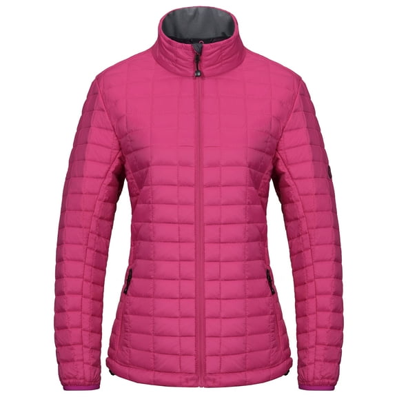 Little Donkey Andy Women's Puffer Jacket, Lightweight Warm Hiking Jacket with Post-Consumer Synthetic Insulation Rose L